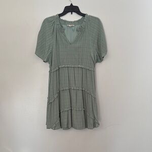 Entro Sage Green Tiered dress